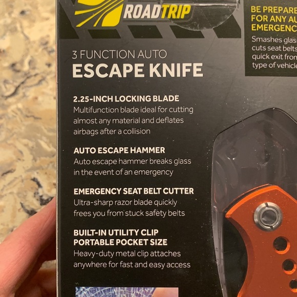 Road trip 3 function escape knife. Hammer knife and belt cutter - Picture 3 of 7